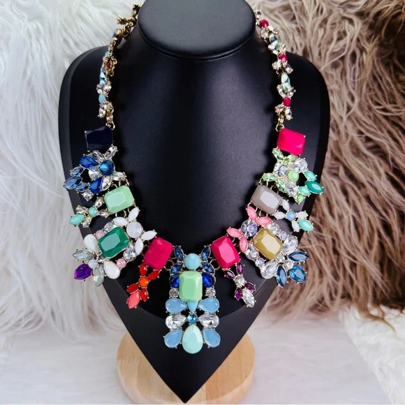Natasha jewelry Nordstrom 2025 runway Multicolor Statement Necklace - Picture 3 of 9